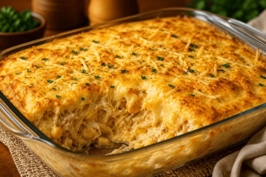 Fricassê de frango cremoso gratinado