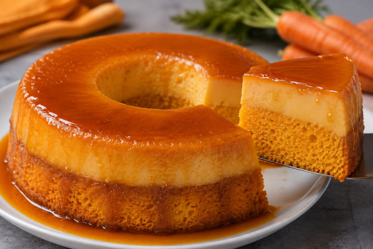 bolo de cenoura com pudim
